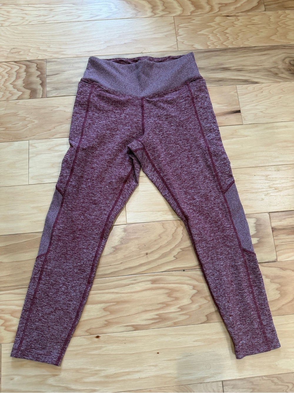 PINK Victoria’s Secret Cozy High Rise Leggings Burgundy Marl Size Medium Yoga